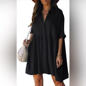 Women’s Little Black BOHO Dress. Plus SZ 20